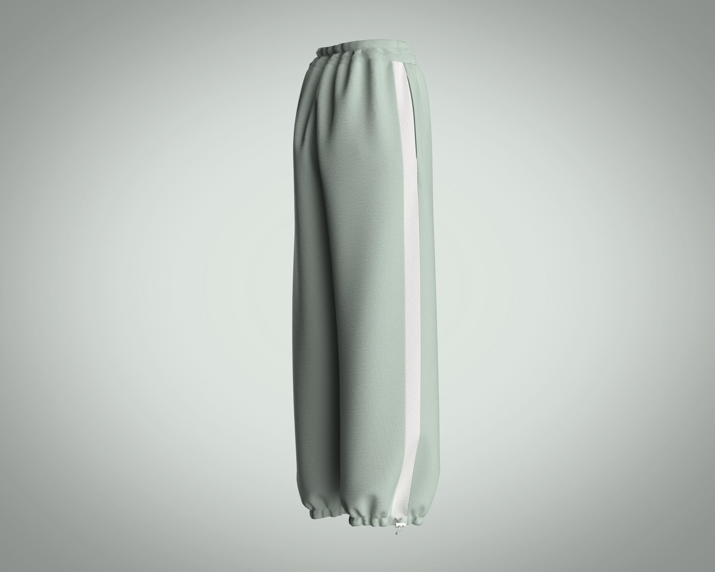 Girls Jogger 3D model_2