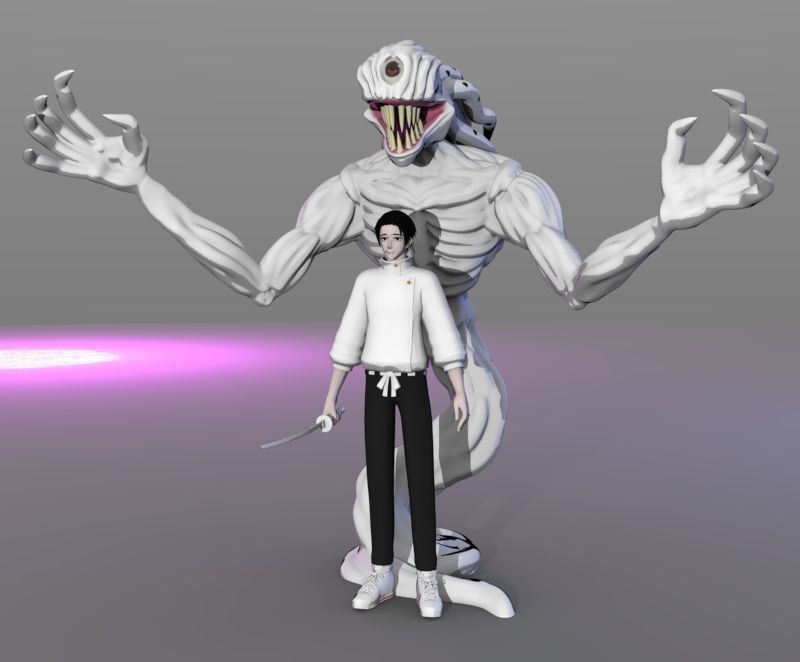 JUJUTSU KAISEN 0 YUTA OKKOTSU AND RIKA 3D print model_8