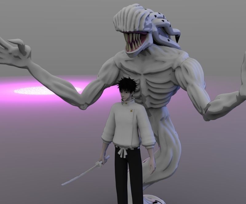 JUJUTSU KAISEN 0 YUTA OKKOTSU AND RIKA 3D print model_4