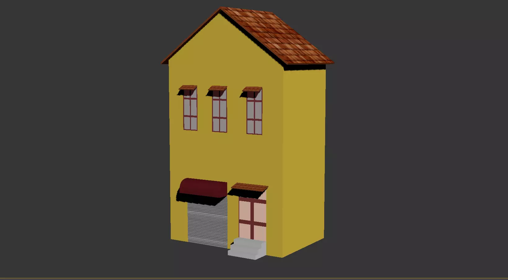House Model 3 Free low-poly 3D model_0
