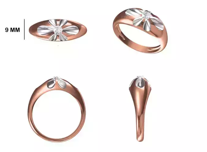 Mens Ring STL OBJ FBX JCD Details