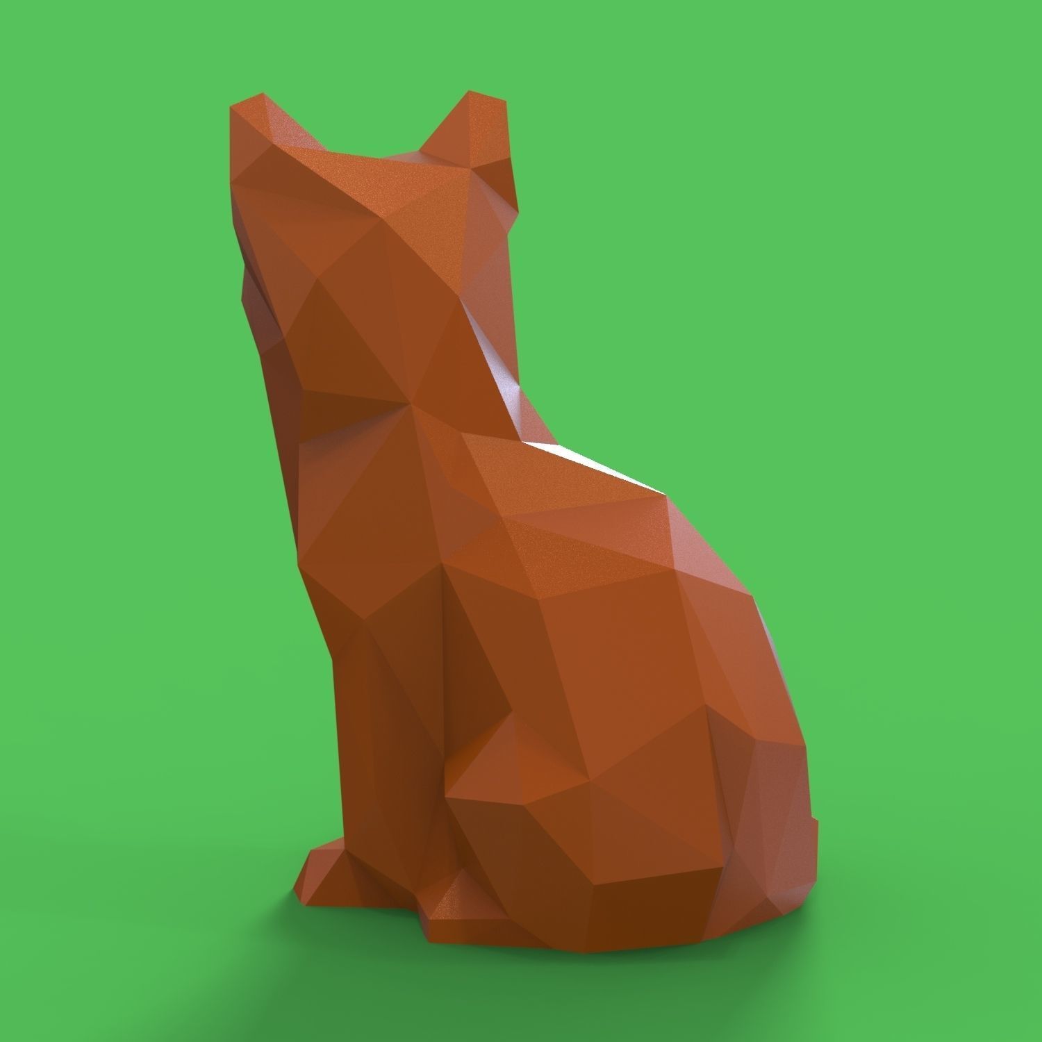 Low Poly Fox Free 3D print model_4