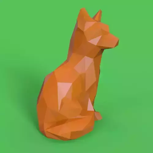 Low Poly Fox Free 3D print model