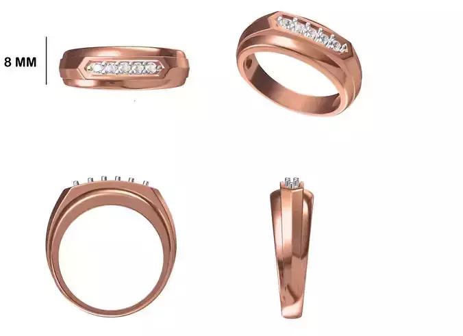 Mens Ring STL OBJ FBX JCD Details