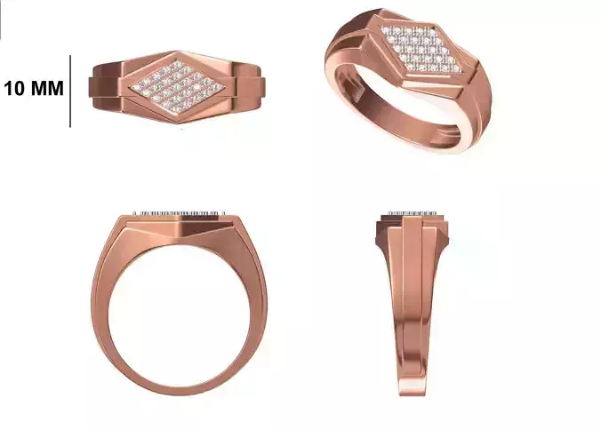 Mens Ring STL OBJ FBX JCD Details