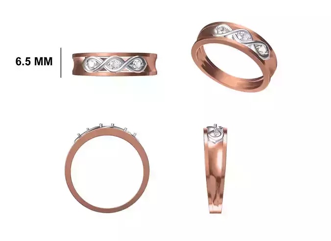 Mens Ring STL OBJ FBX JCD Details