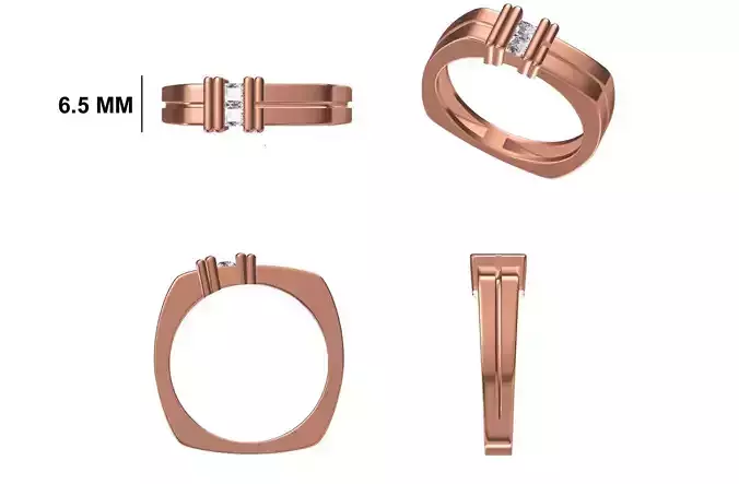 Mens Ring STL OBJ FBX JCD Details