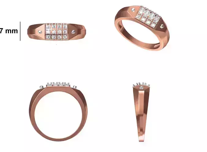 Mens Ring STL OBJ FBX JCD Details