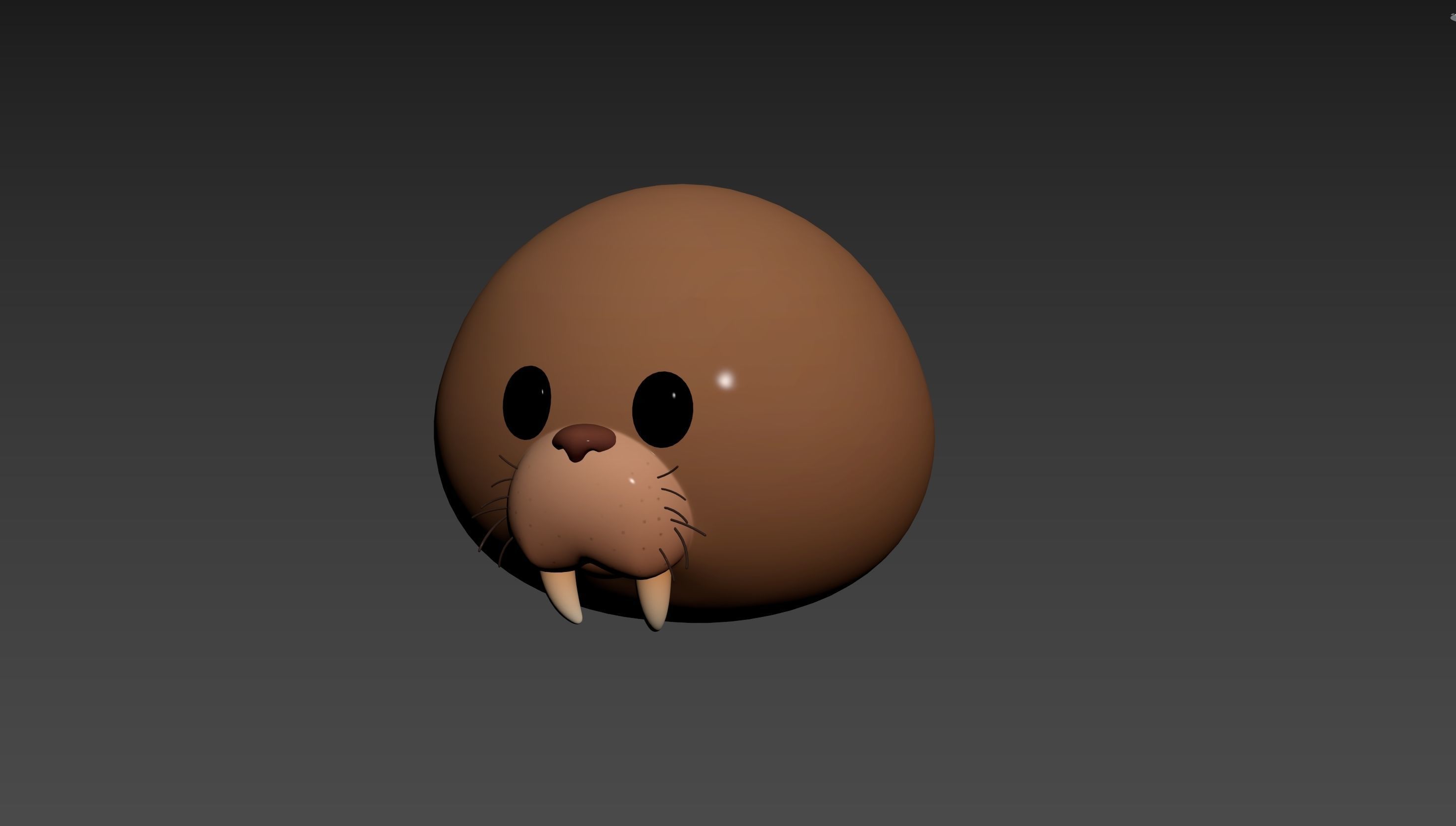 Prop239 Walrus Head 3D model_10