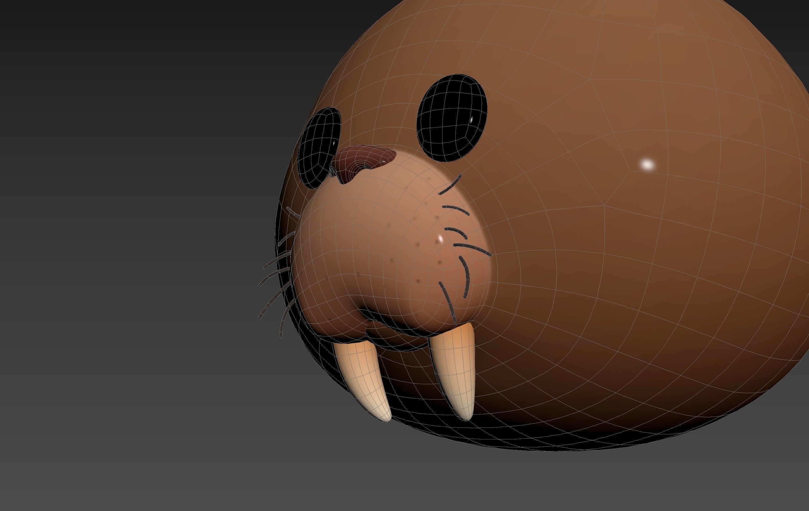 Prop239 Walrus Head 3D model_28