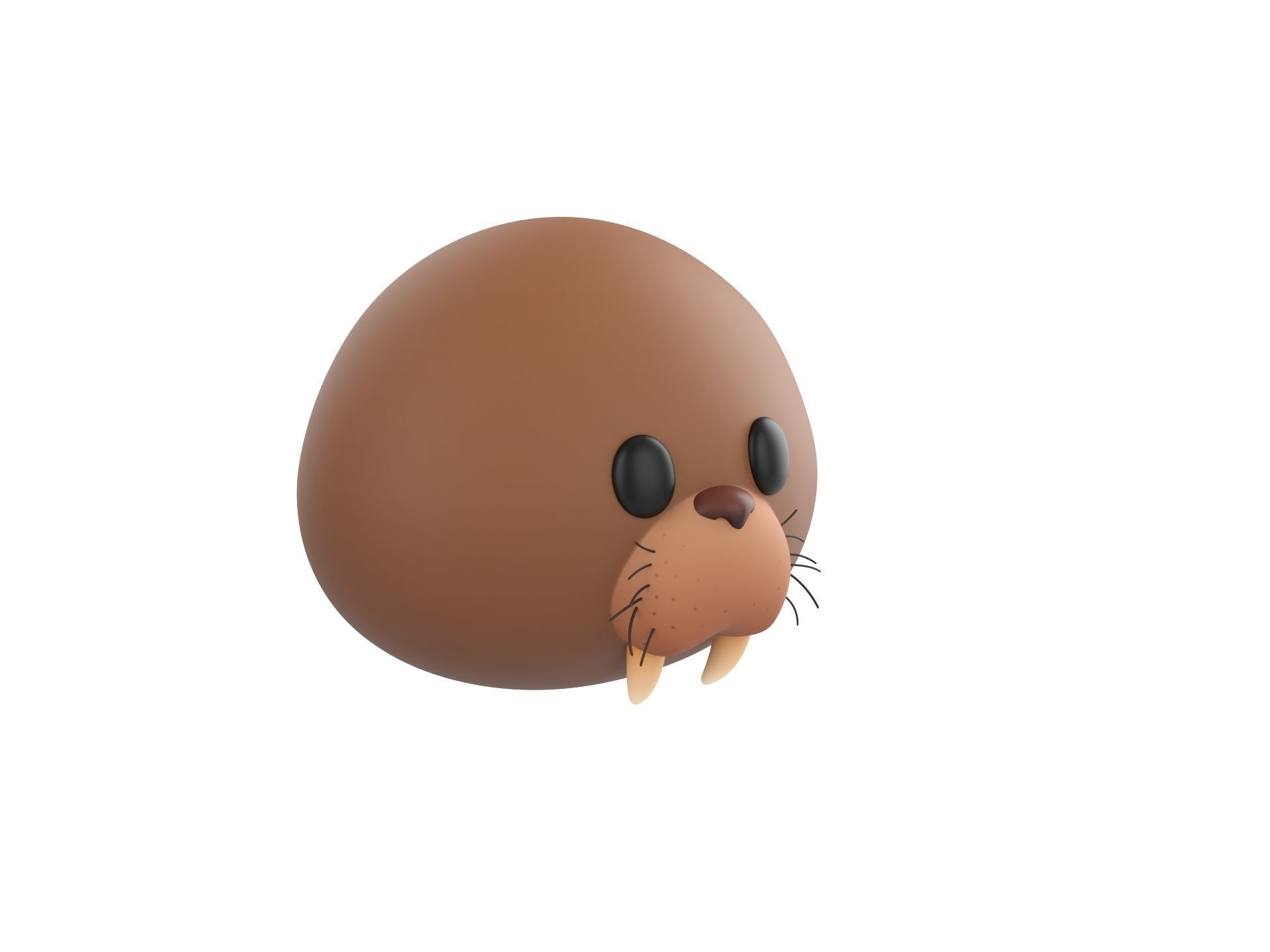 Prop239 Walrus Head 3D model_2