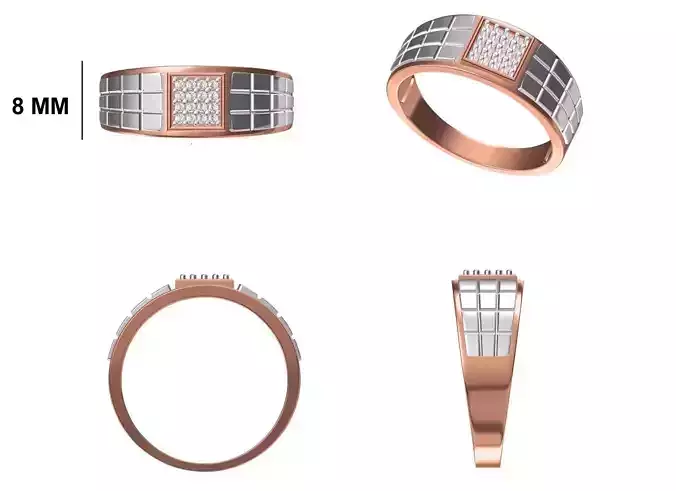Mens Ring STL OBJ FBX JCD Details