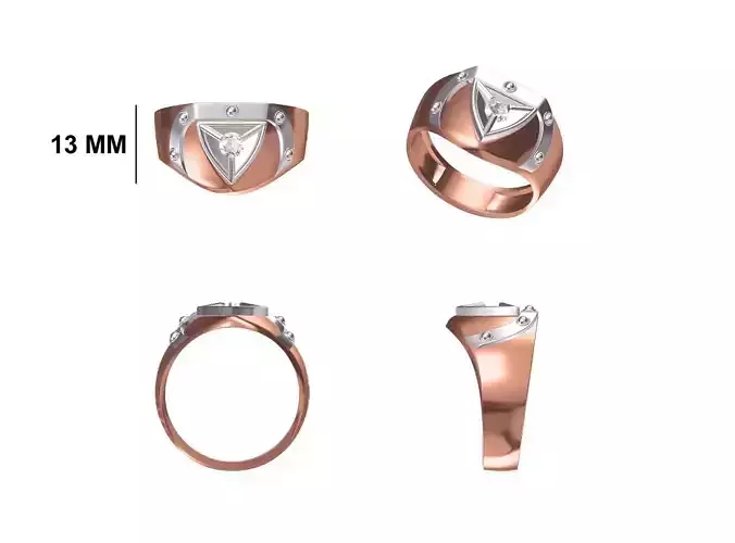 Mens Ring STL OBJ FBX JCD Details