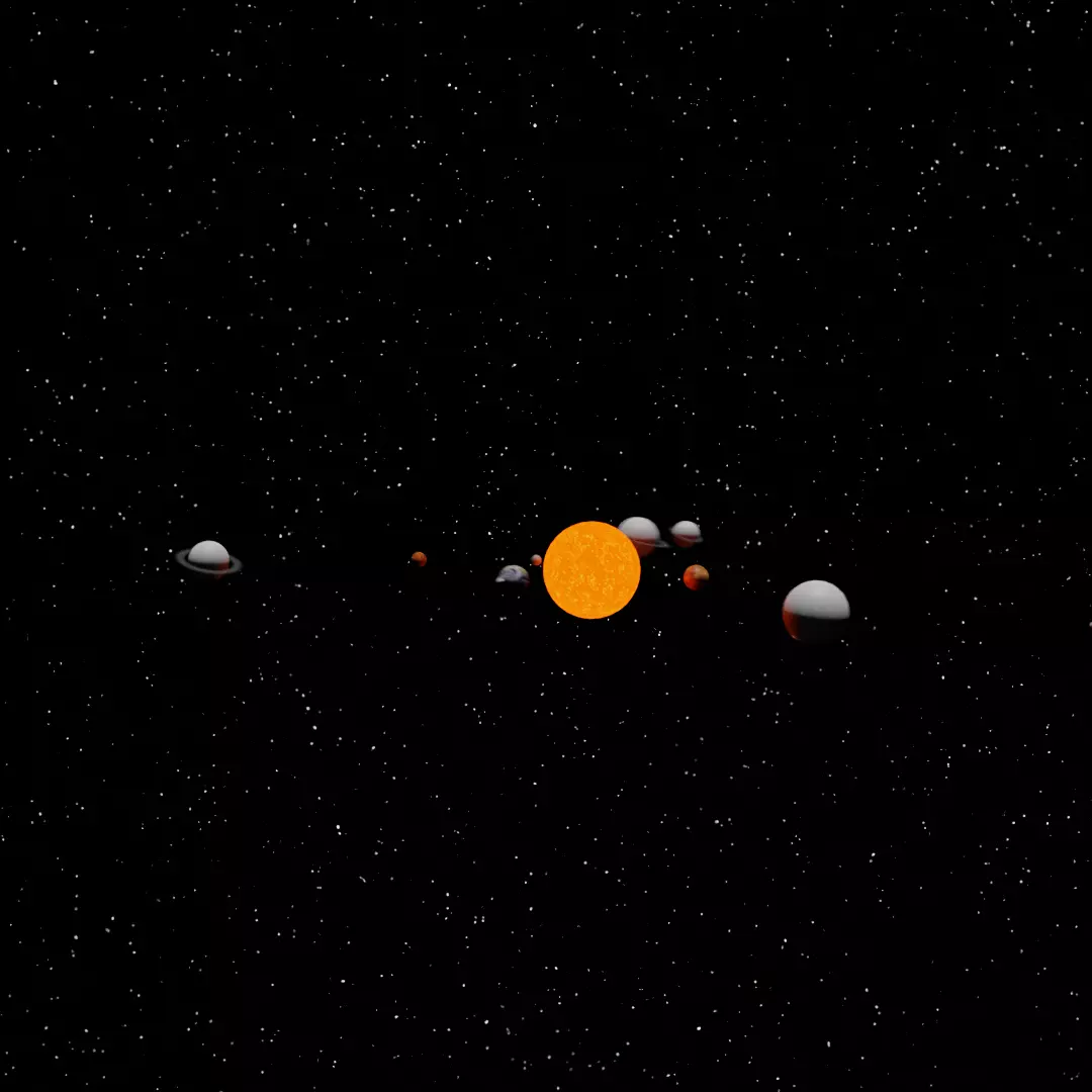 Solar system Free low-poly 3D model_0