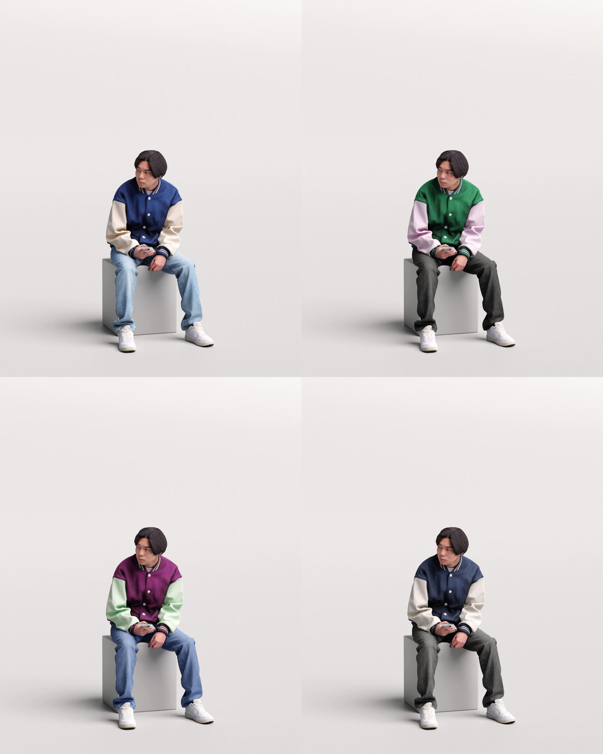 Humano 12- Collection 2204 - STANDING PEOPLE - 12 x 3D models  3D model_15