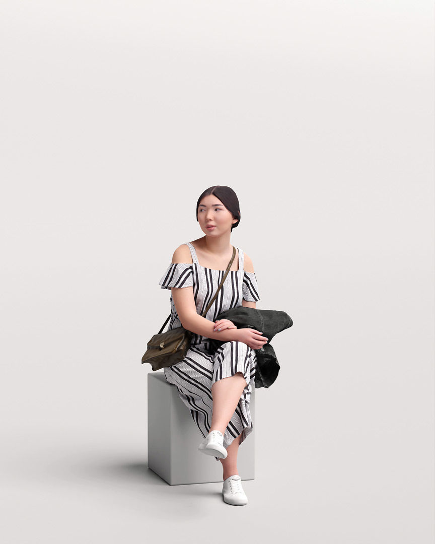 Humano 12- Collection 2204 - STANDING PEOPLE - 12 x 3D models  3D model_6