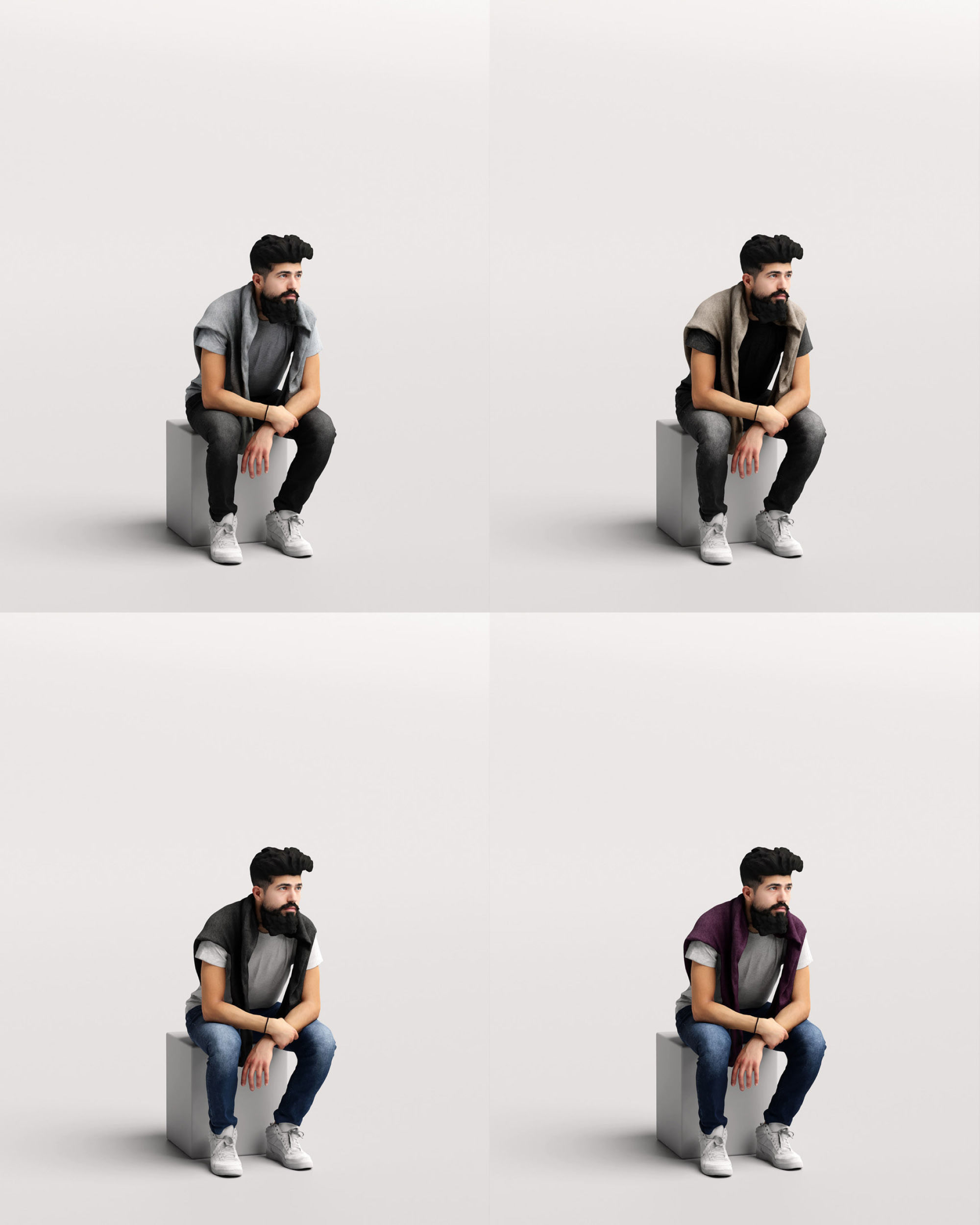 Humano 12- Collection 2204 - STANDING PEOPLE - 12 x 3D models  3D model_21