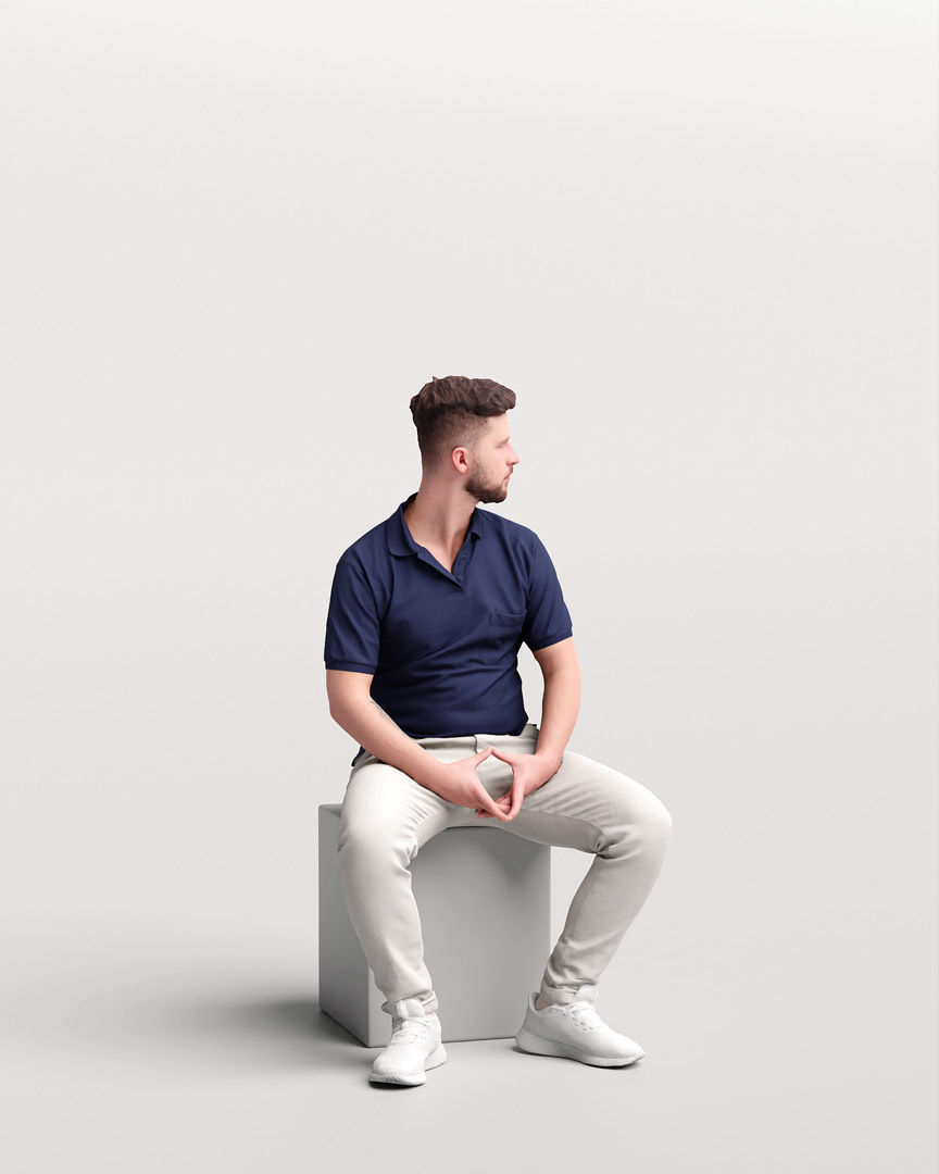 Humano 12- Collection 2204 - STANDING PEOPLE - 12 x 3D models  3D model_7