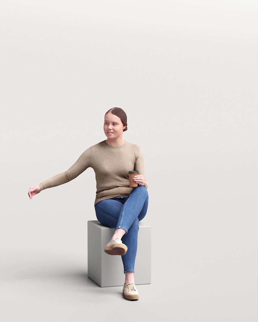 Humano 12- Collection 2204 - STANDING PEOPLE - 12 x 3D models  3D model_4