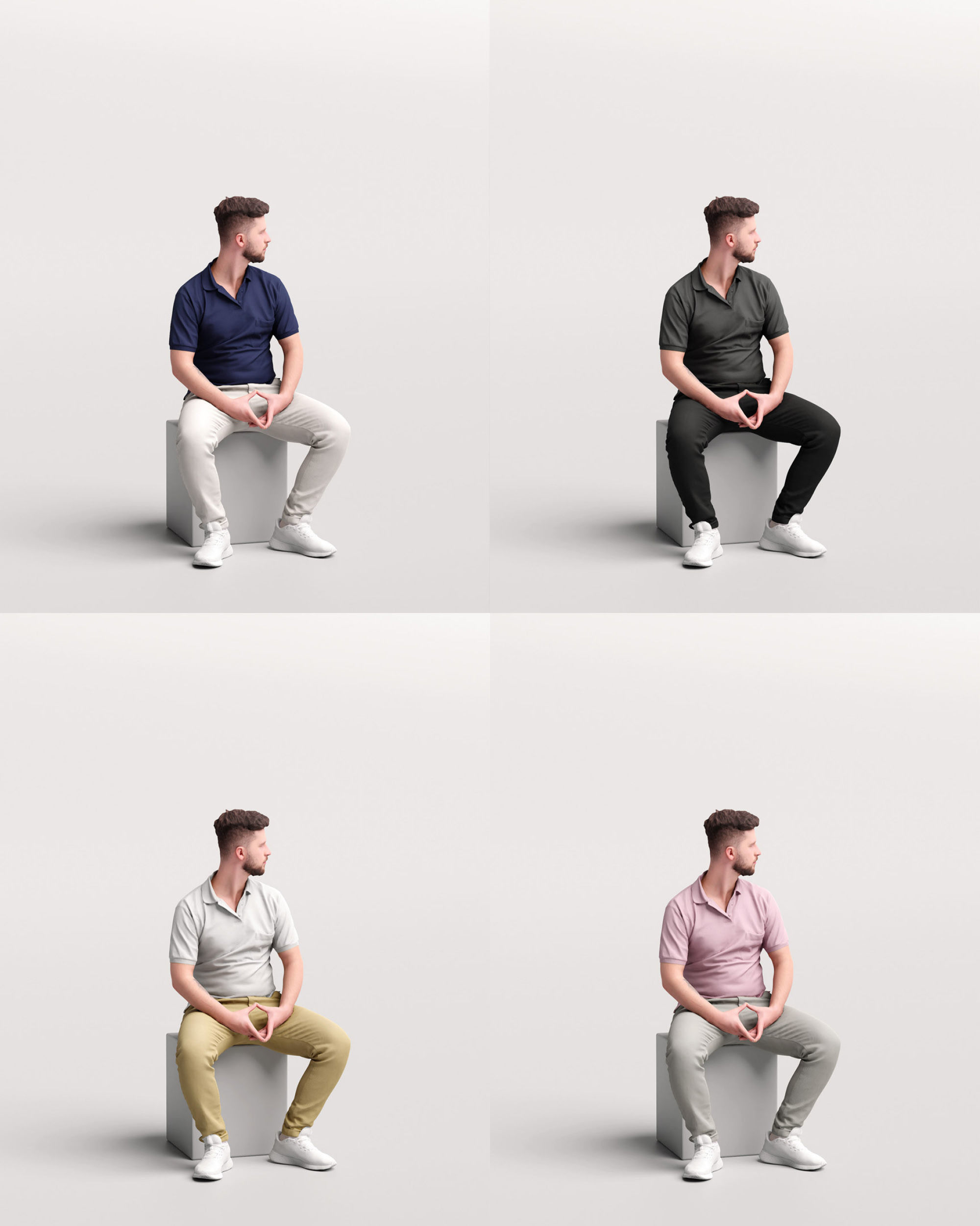 Humano 12- Collection 2204 - STANDING PEOPLE - 12 x 3D models  3D model_19