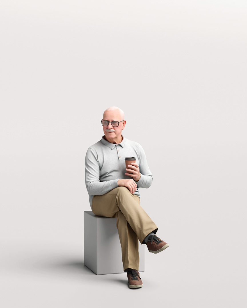 Humano 12- Collection 2204 - STANDING PEOPLE - 12 x 3D models  3D model_12