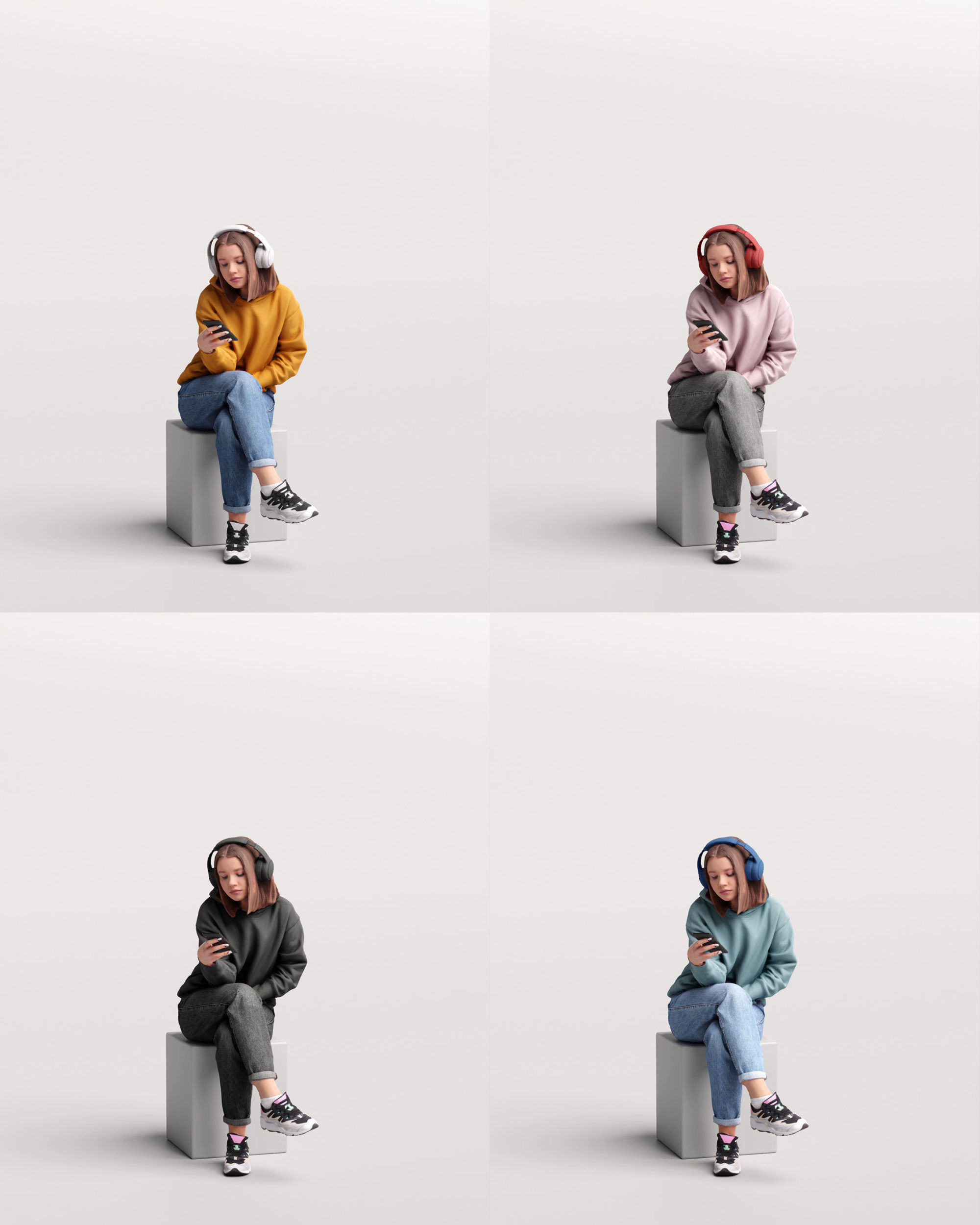 Humano 12- Collection 2204 - STANDING PEOPLE - 12 x 3D models  3D model_17