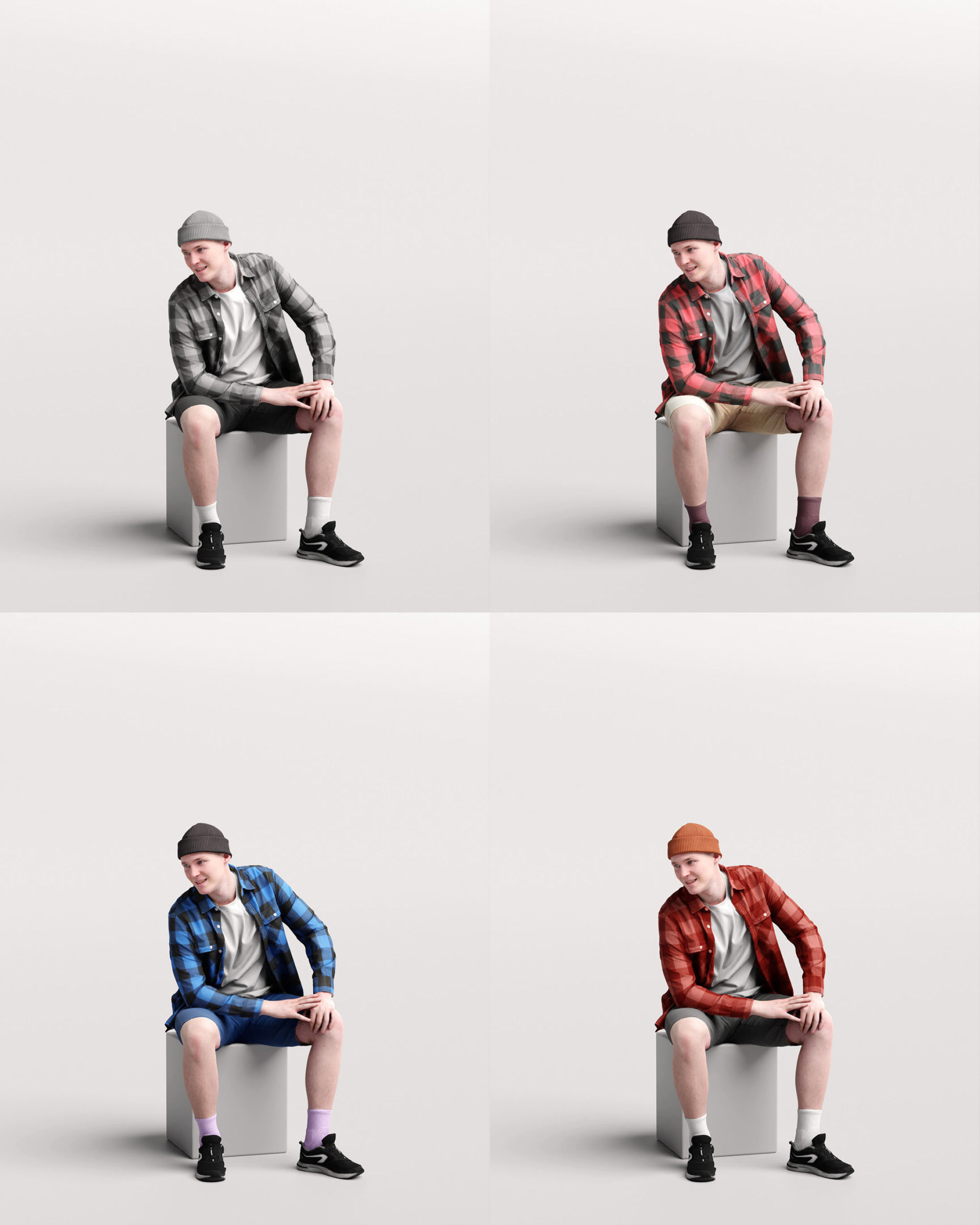 Humano 12- Collection 2204 - STANDING PEOPLE - 12 x 3D models  3D model_14