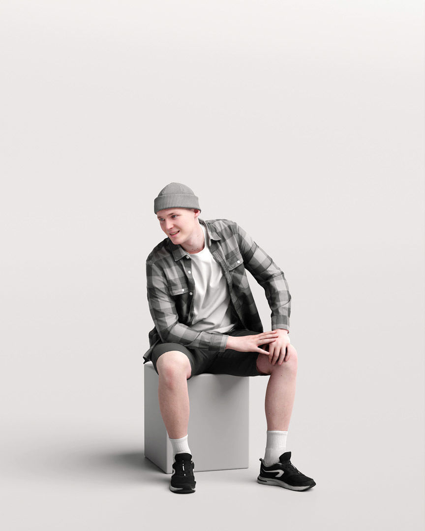 Humano 12- Collection 2204 - STANDING PEOPLE - 12 x 3D models  3D model_2