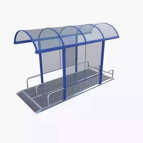 Shopping cart bay v1 Low-poly 3D model