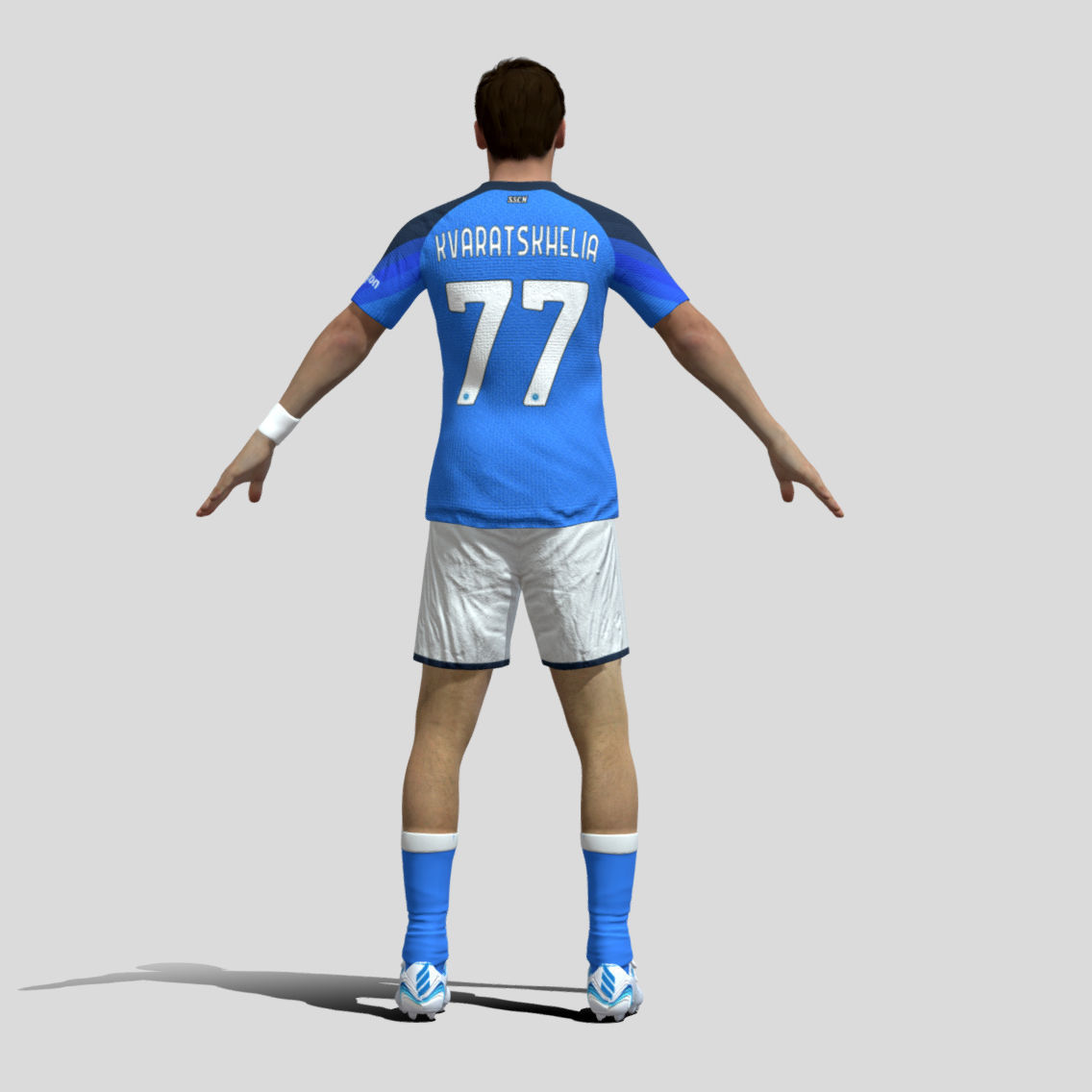 T-P Rigged Kvaratskhelia Napoli 3D model_2