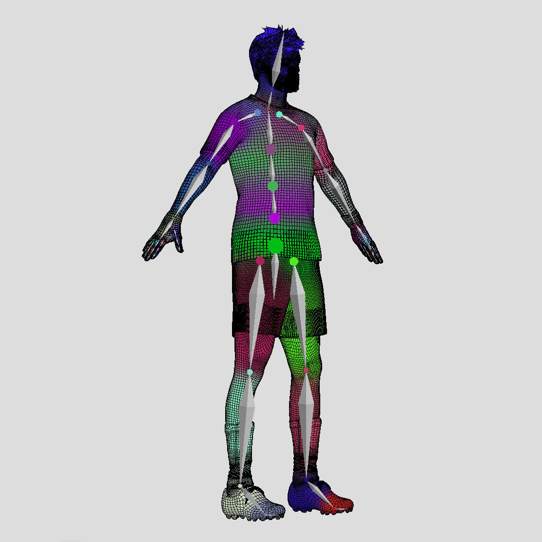 T-P Rigged Kvaratskhelia Napoli 3D model_5