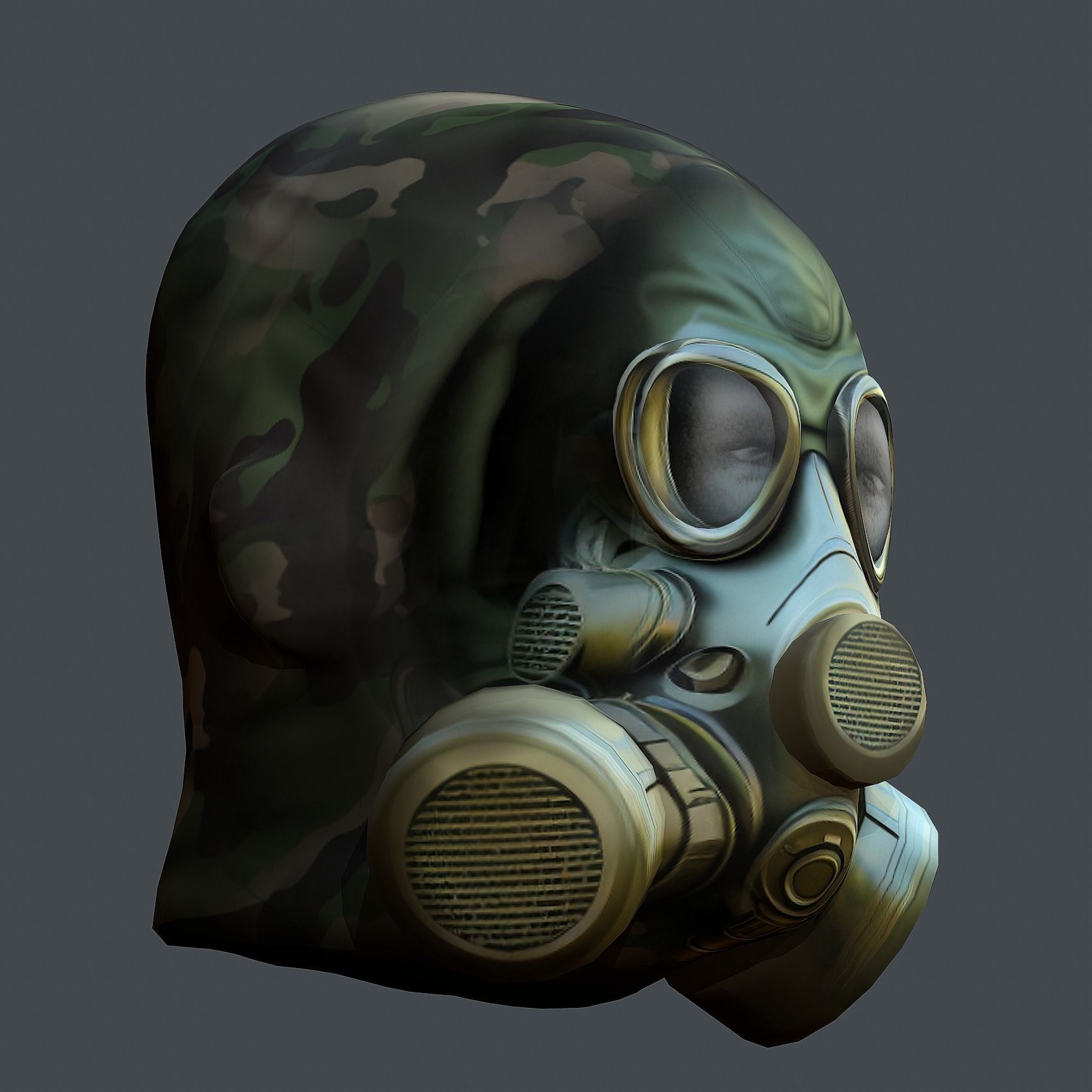 Helmet 3d model military combat Military Low-poly Low-poly 3D model_6