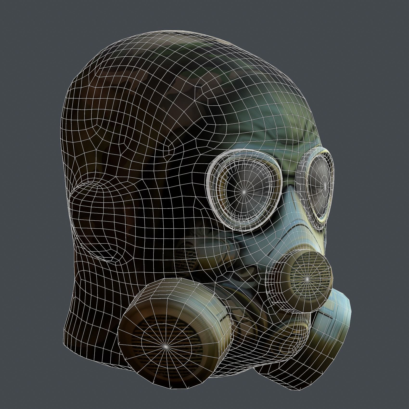 Helmet 3d model military combat Military Low-poly Low-poly 3D model_10