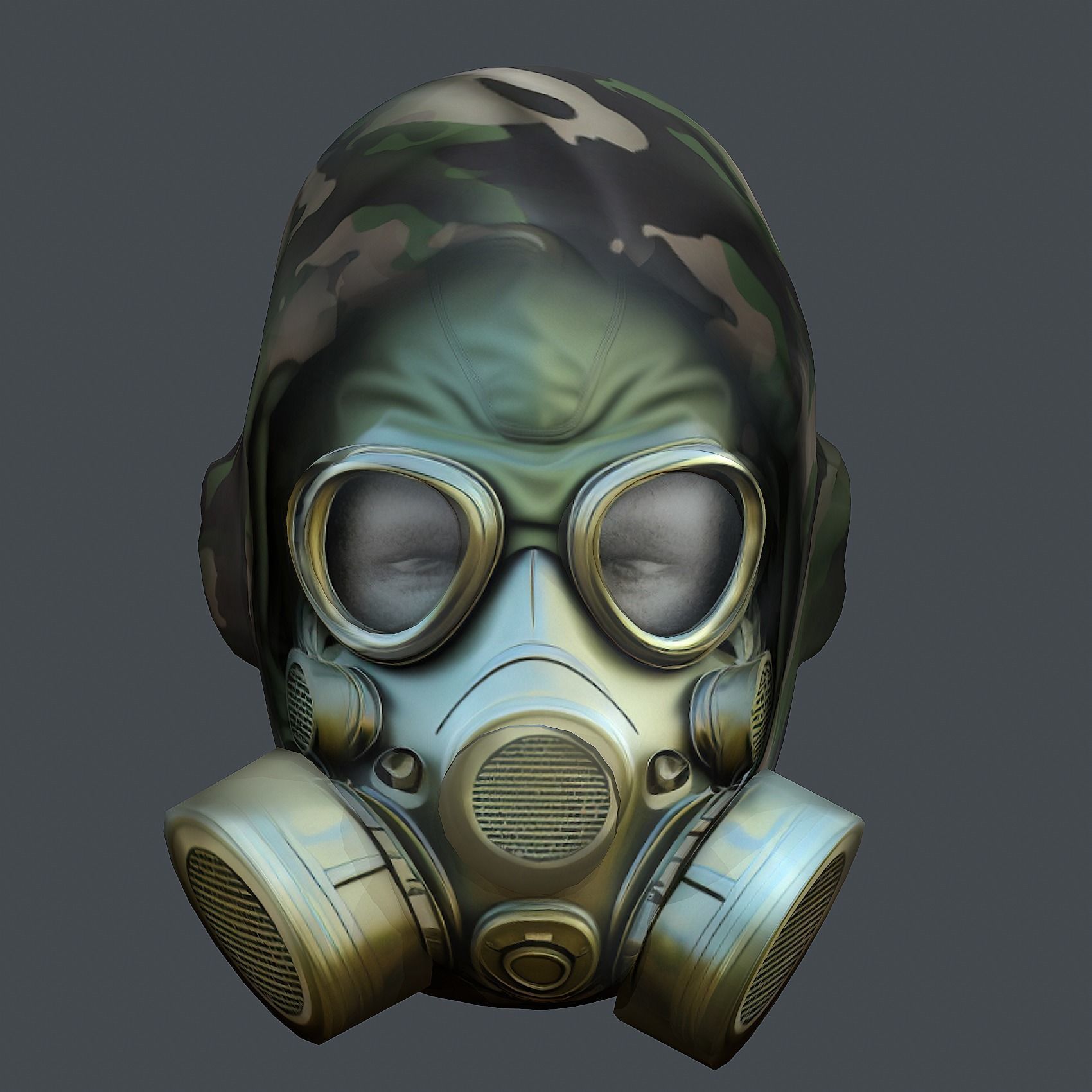 Helmet 3d model military combat Military Low-poly Low-poly 3D model_4