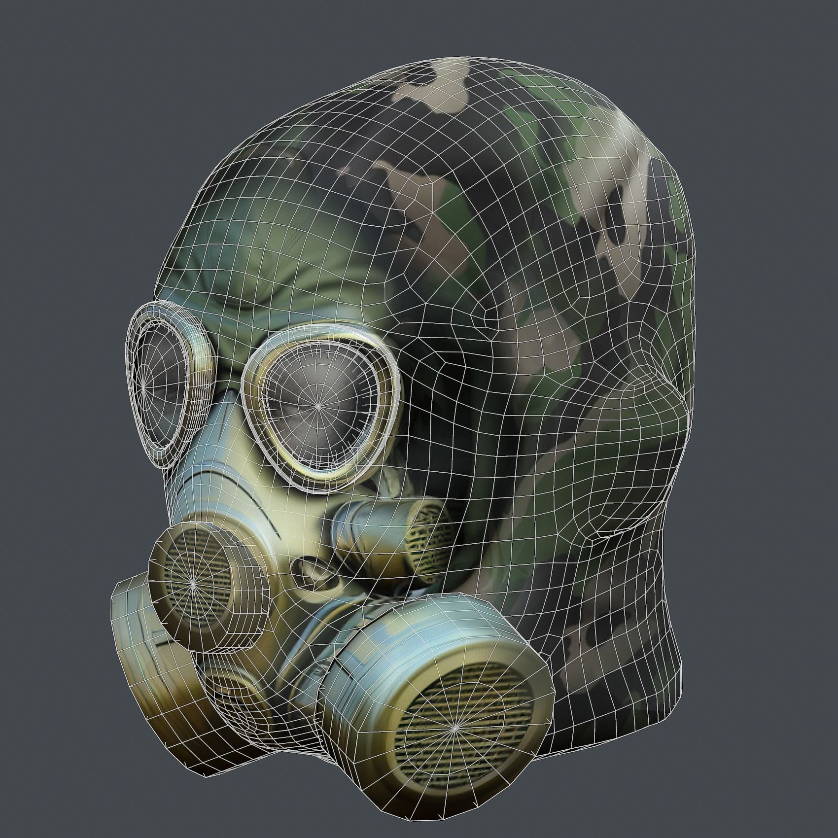Helmet 3d model military combat Military Low-poly Low-poly 3D model_9