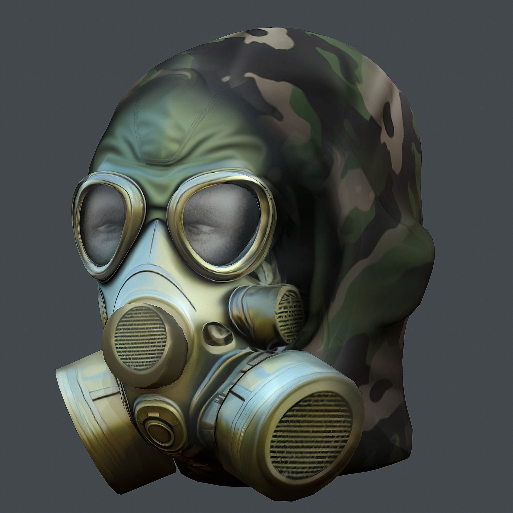 Helmet 3d model military combat Military Low-poly Low-poly 3D model_3