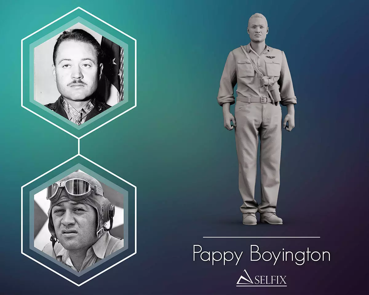 Pappy Boyington 3D print model