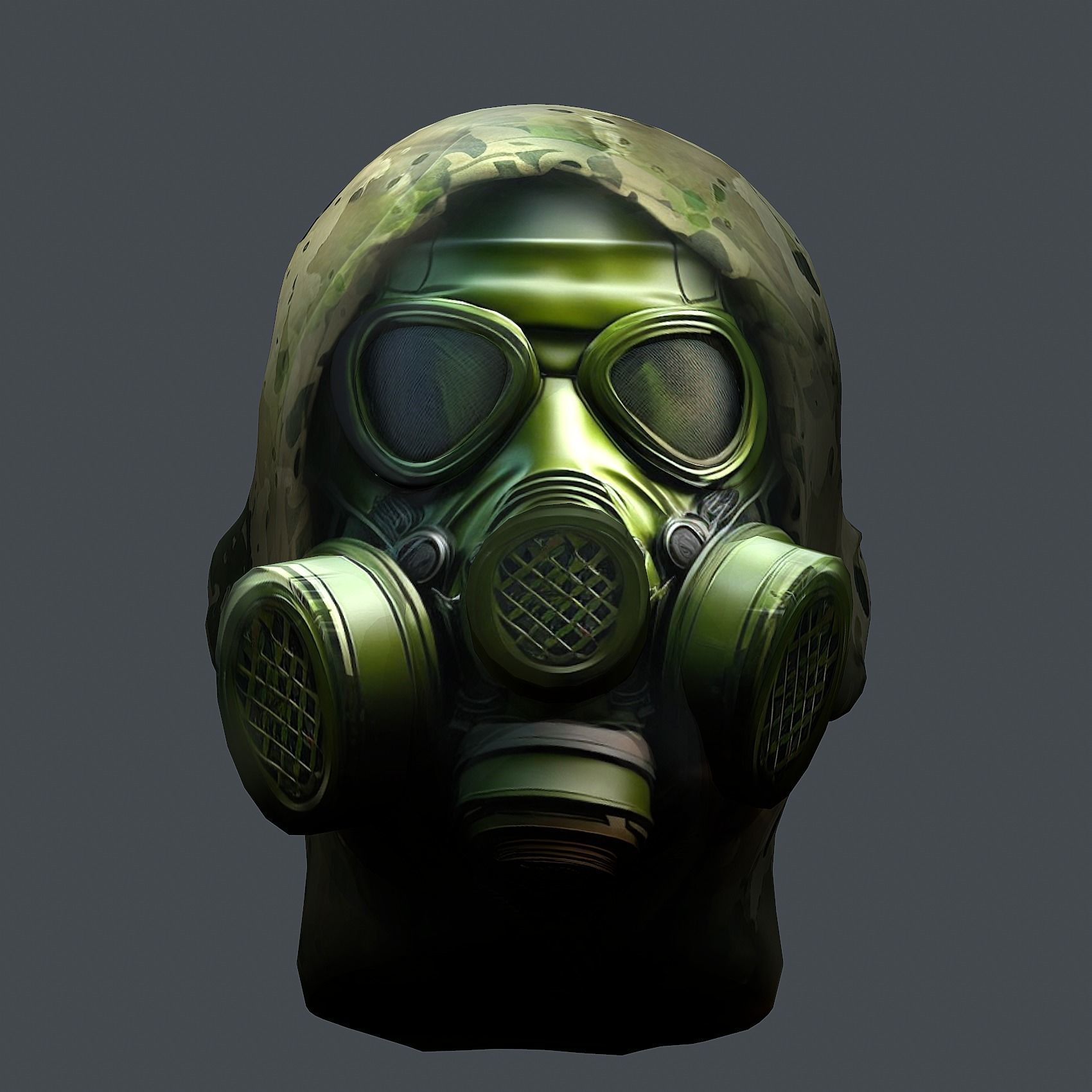 Helmet 3d model military combat Military Low-poly Low-poly 3D model_5