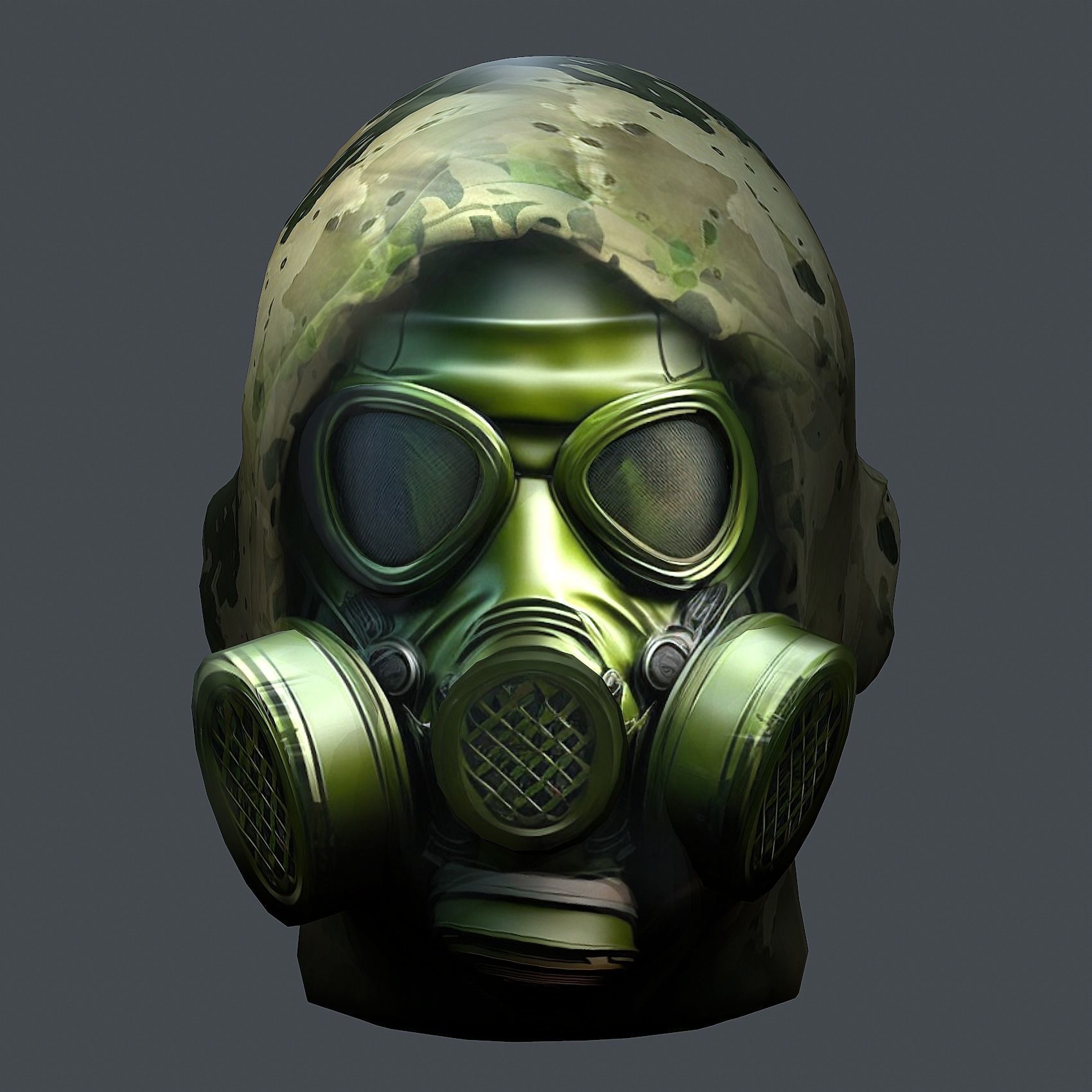 Helmet 3d model military combat Military Low-poly Low-poly 3D model_1