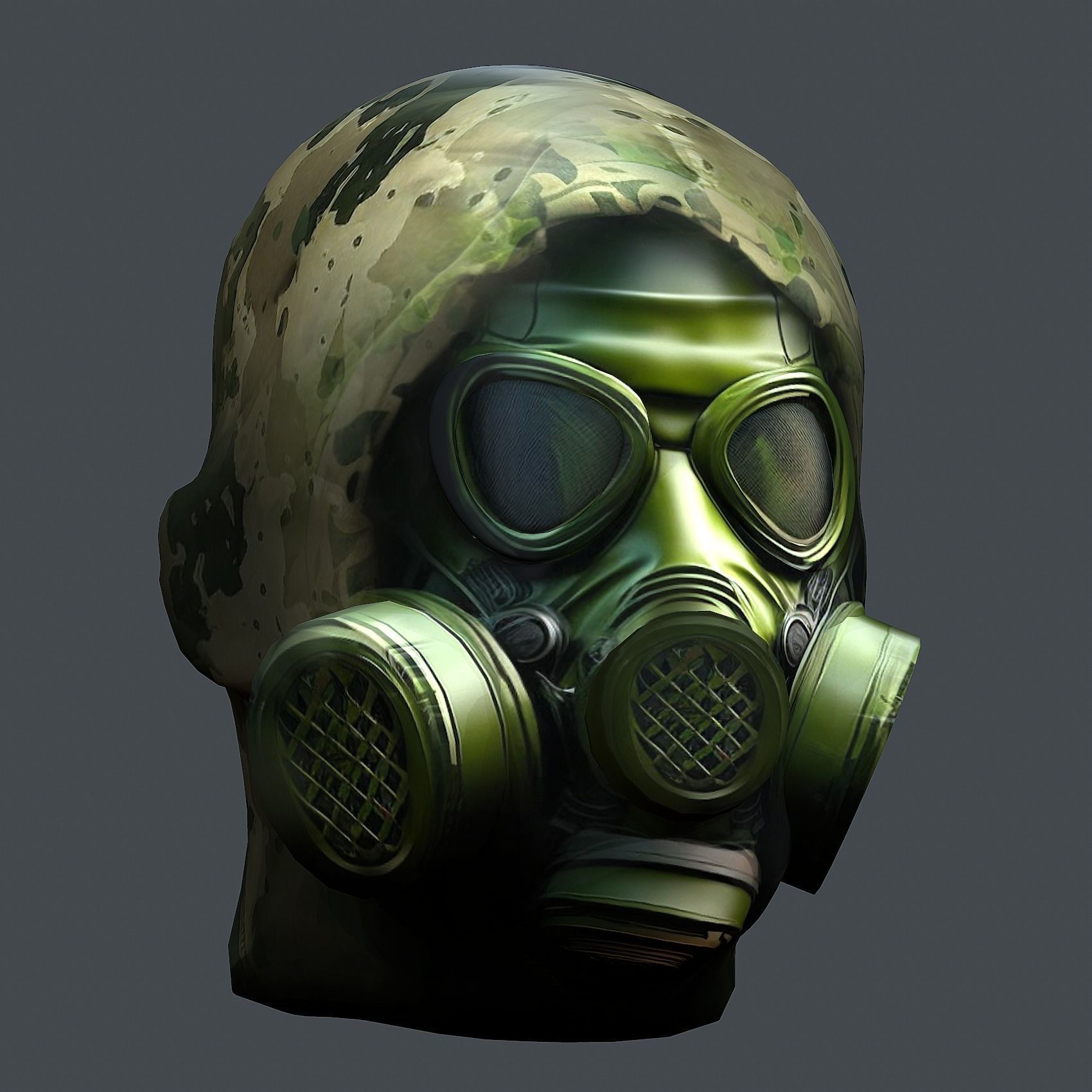 Helmet 3d model military combat Military Low-poly Low-poly 3D model_2