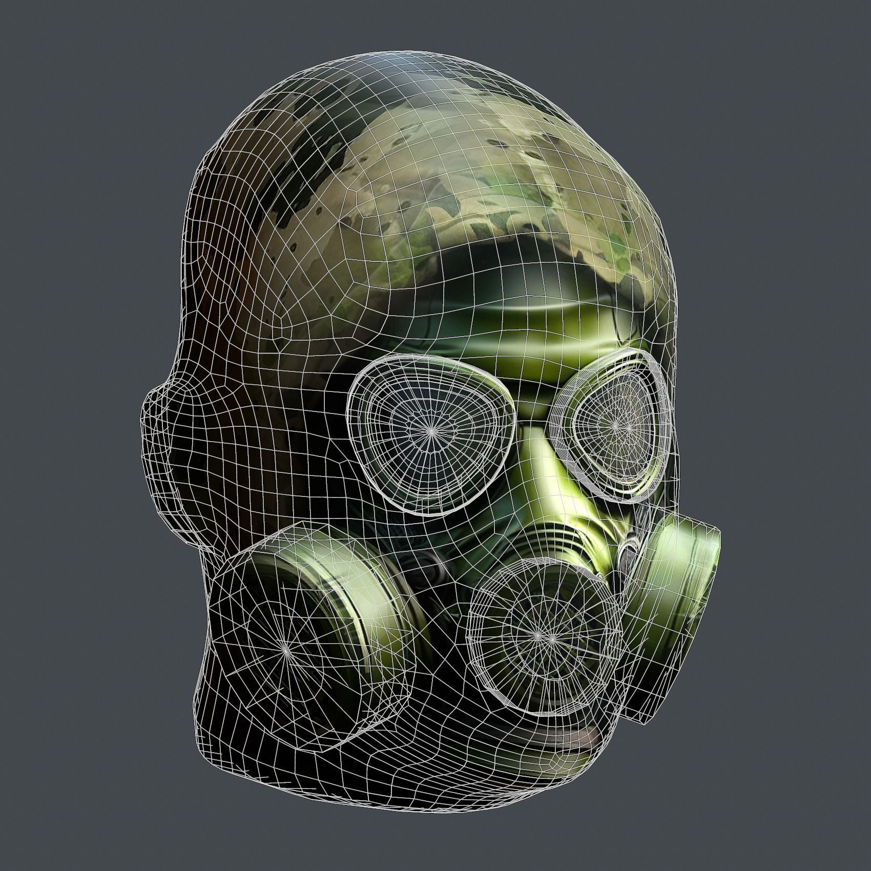 Helmet 3d model military combat Military Low-poly Low-poly 3D model_10