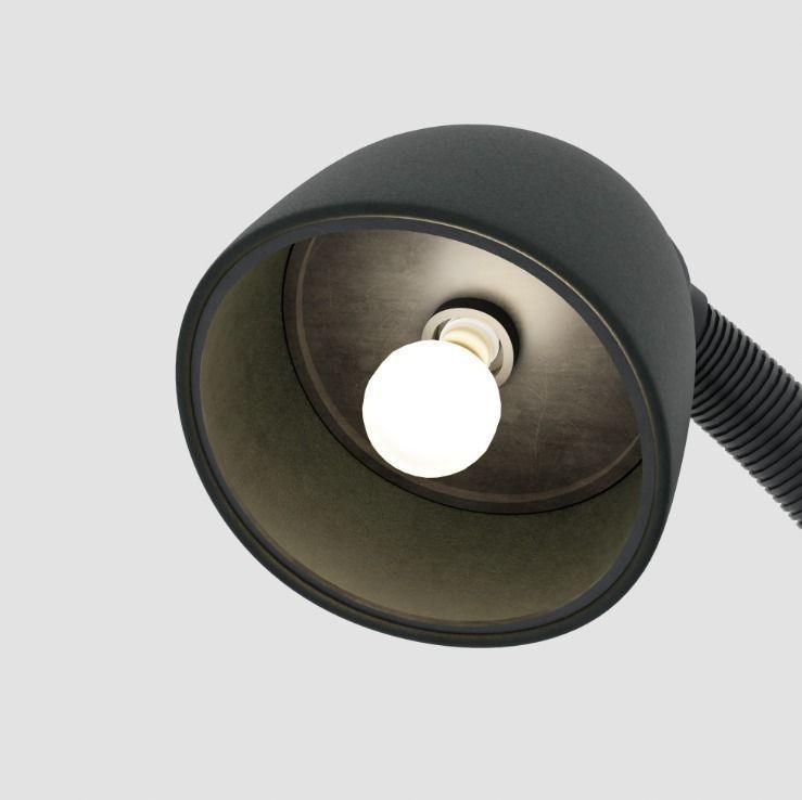 Black Table Lamp 3D model_8