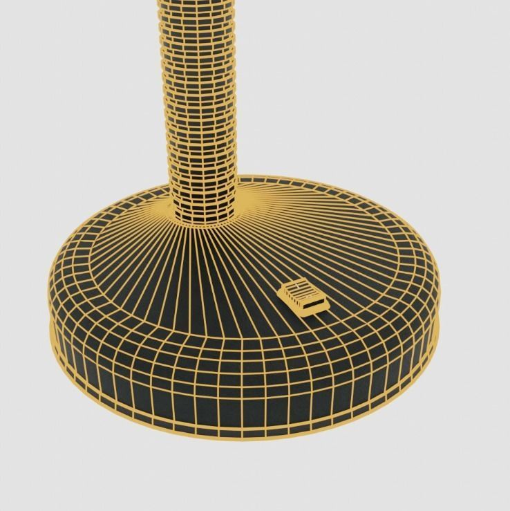 Black Table Lamp 3D model_6