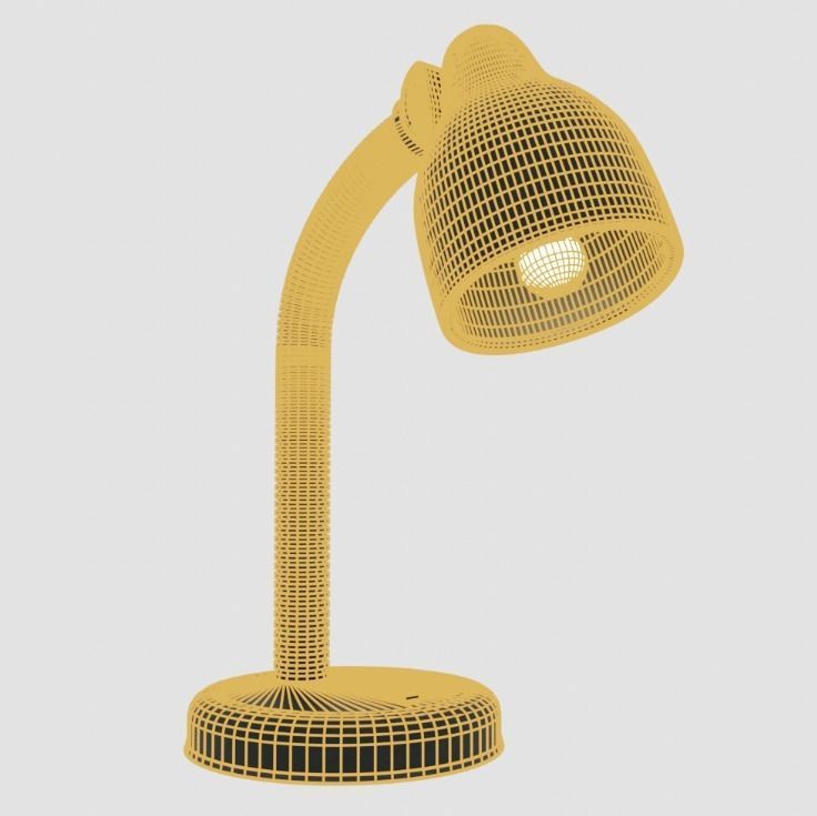 Black Table Lamp 3D model_5