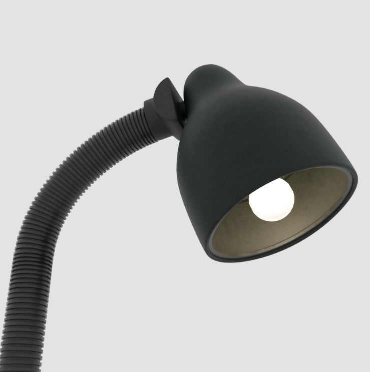 Black Table Lamp 3D model_3