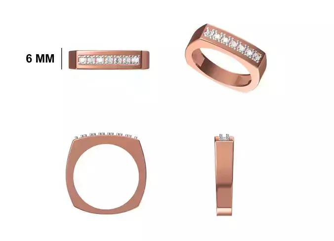 Mens Ring STL OBJ FBX JCD Details