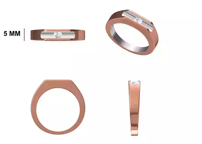 Mens Ring STL OBJ FBX JCD Details