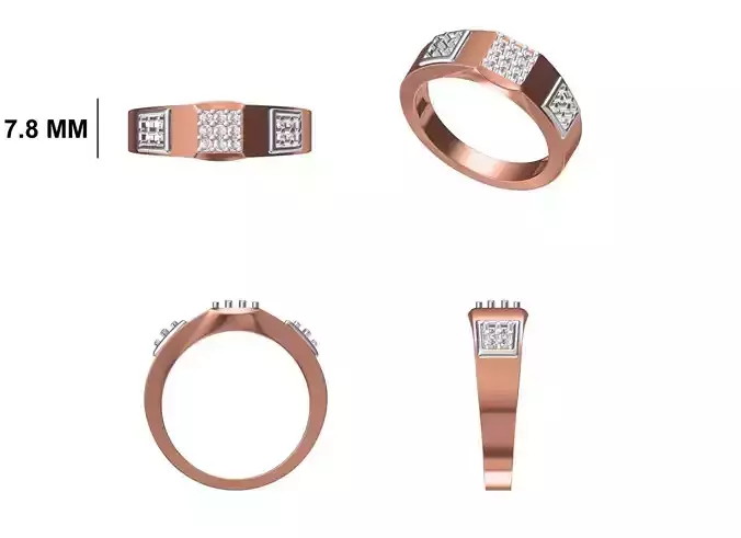 Mens Ring STL OBJ FBX JCD Details