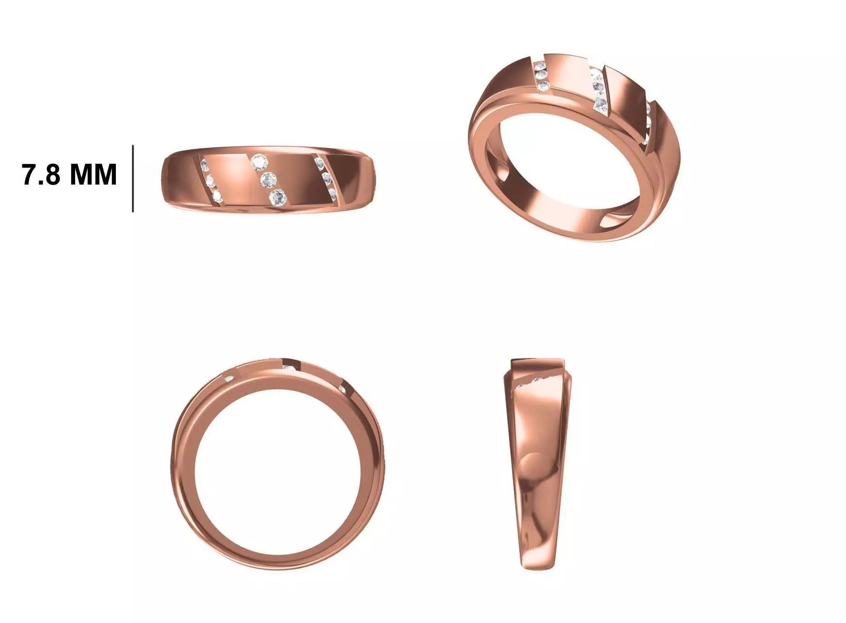 Mens Ring STL OBJ FBX JCD Details 3D print model_0