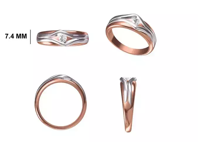 Mens Ring STL OBJ FBX JCD Details